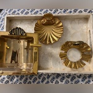 Set of Brass Bathroom Decor